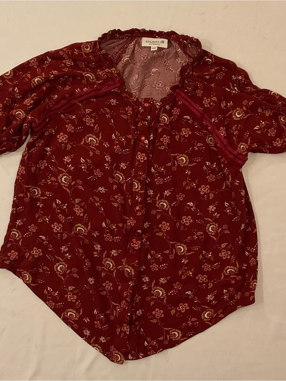 Studio Floral Button-Front Women's Blouse